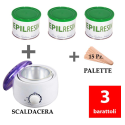 3 barattoli Epilresin + 1 fornello scaldacera